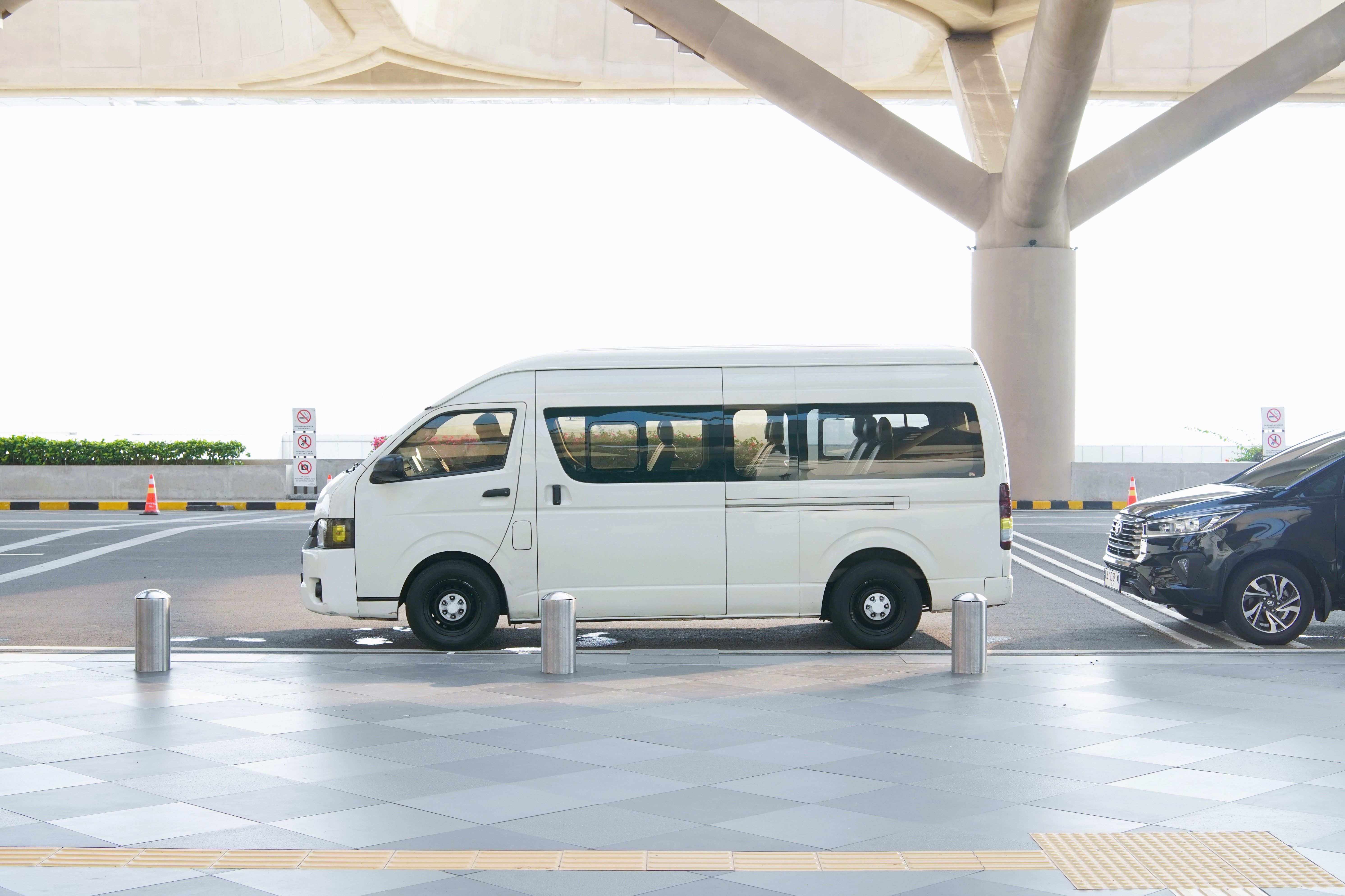 Private air-conditioned transfer van waiting at Cairo airport arrivals